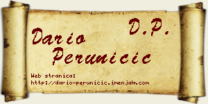 Dario Peruničić vizit kartica